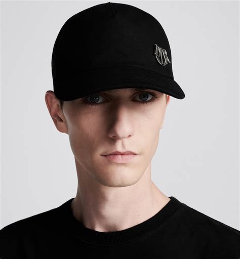 Casquette Dior Charm Toile de coton noir .